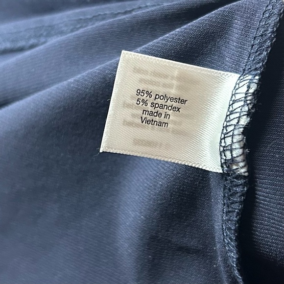 Lane Bryant shirt faux wrap with tie navy blue stretch size 22 24 - Picture 7 of 10